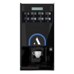 distributeur à café grain semi automatique moderne de couleur noir, avec sélection bouton